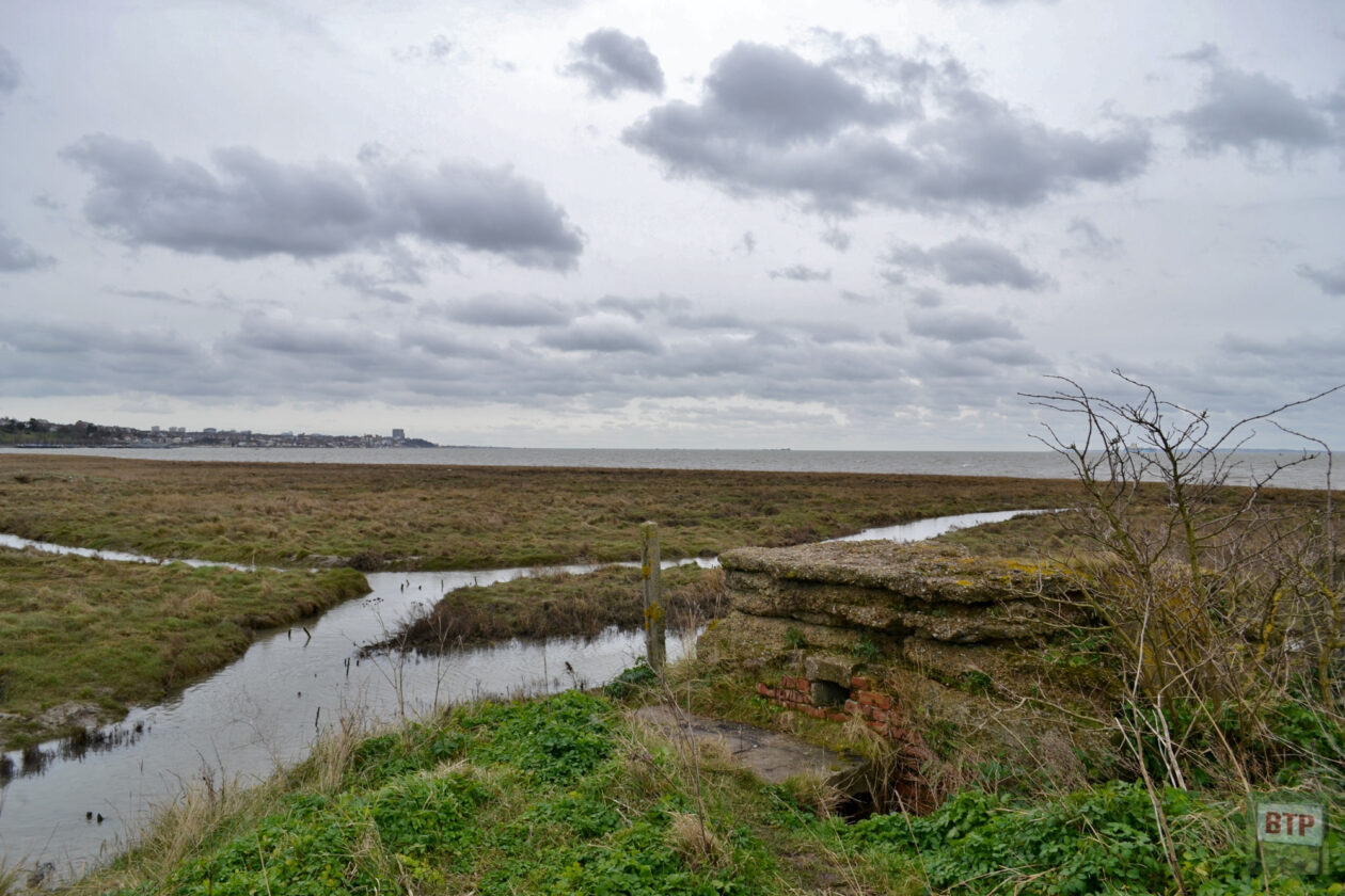 Two tree island pillbox beyond the point